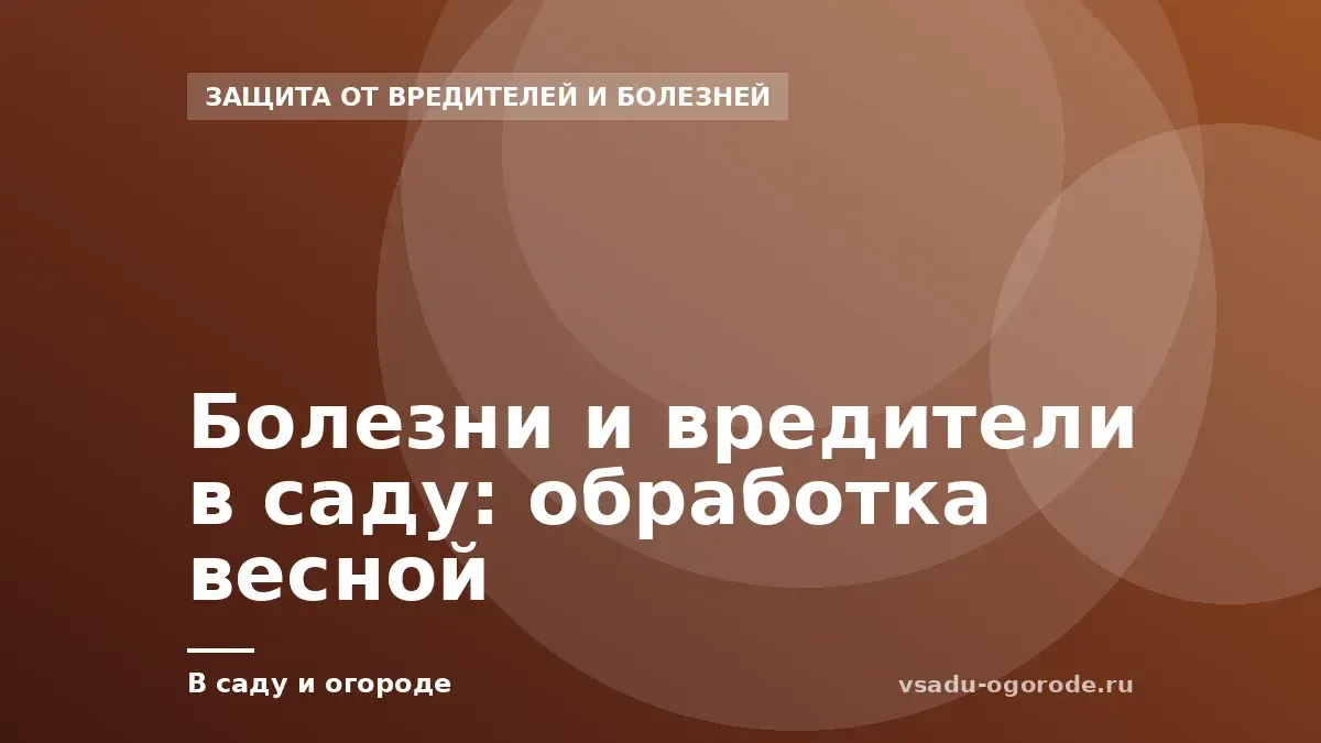 Болезни и вредители в саду: обработка весной